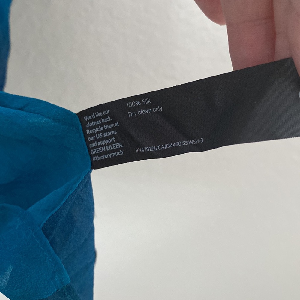 Eileen Fisher Dark Blue Ombre Silk Top size 1X - Picture 4 of 5